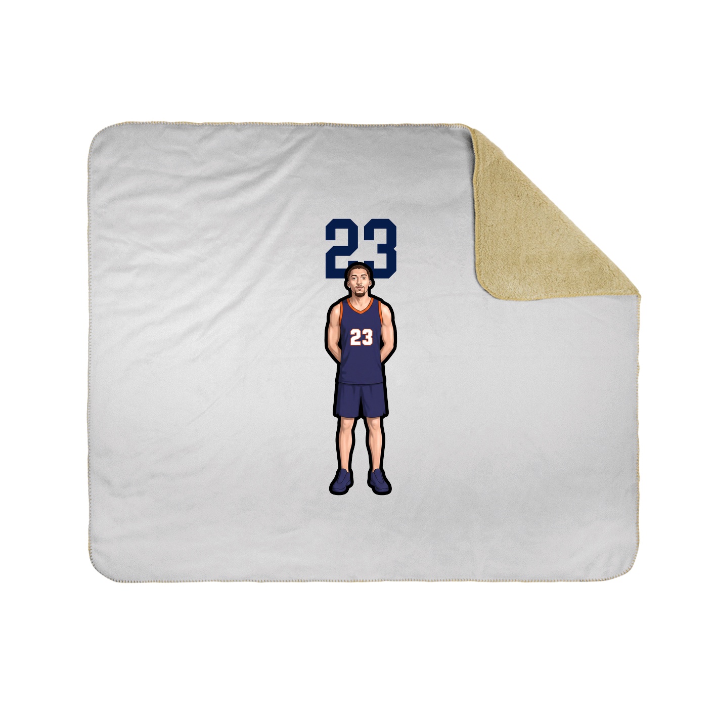 Throw Blanket — Number Top in White