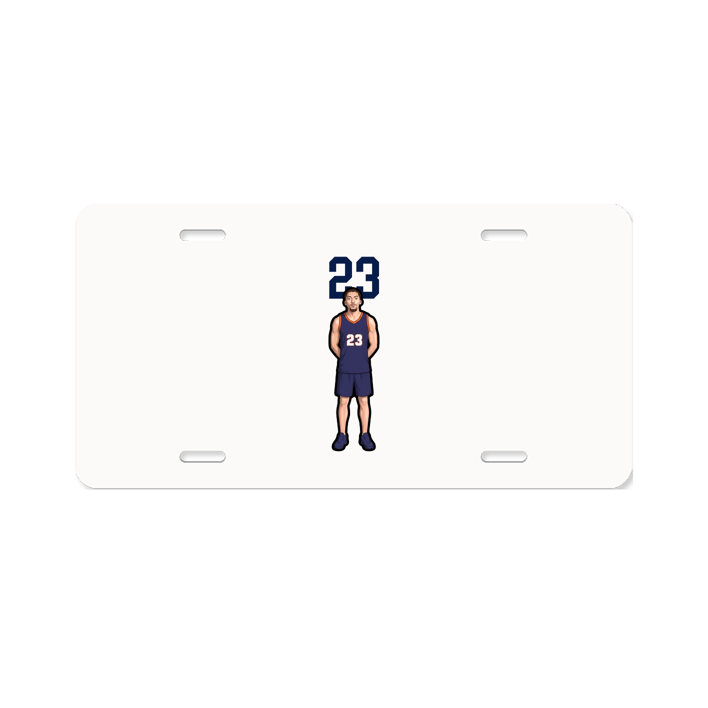 License Plate — Number Top in Classic