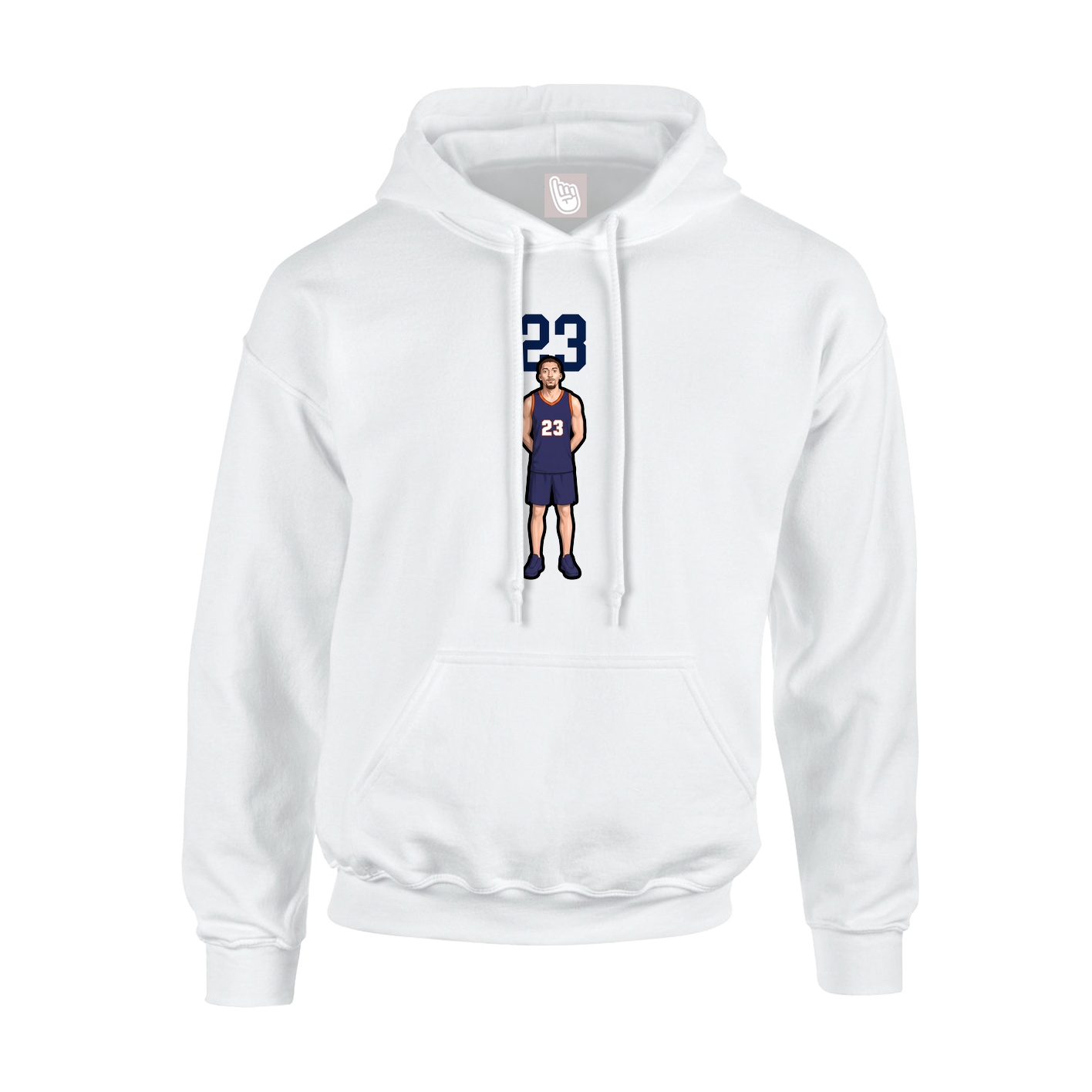 Hoodie — Number Top in White