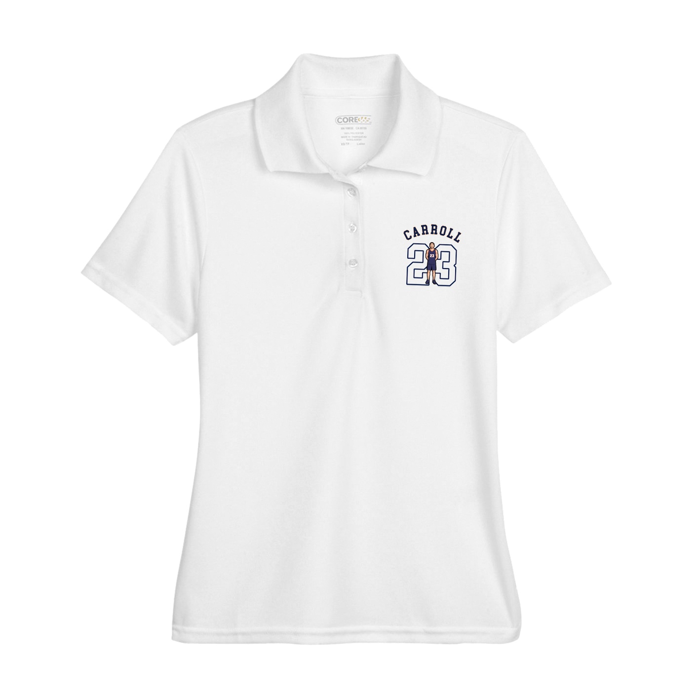 Womens Performance Polo — Shirsey Arch in White