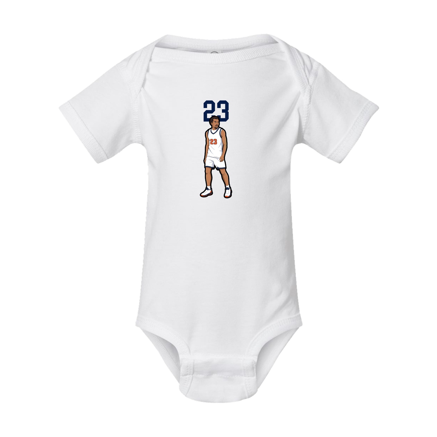 Baby Onesie — Number Top in White