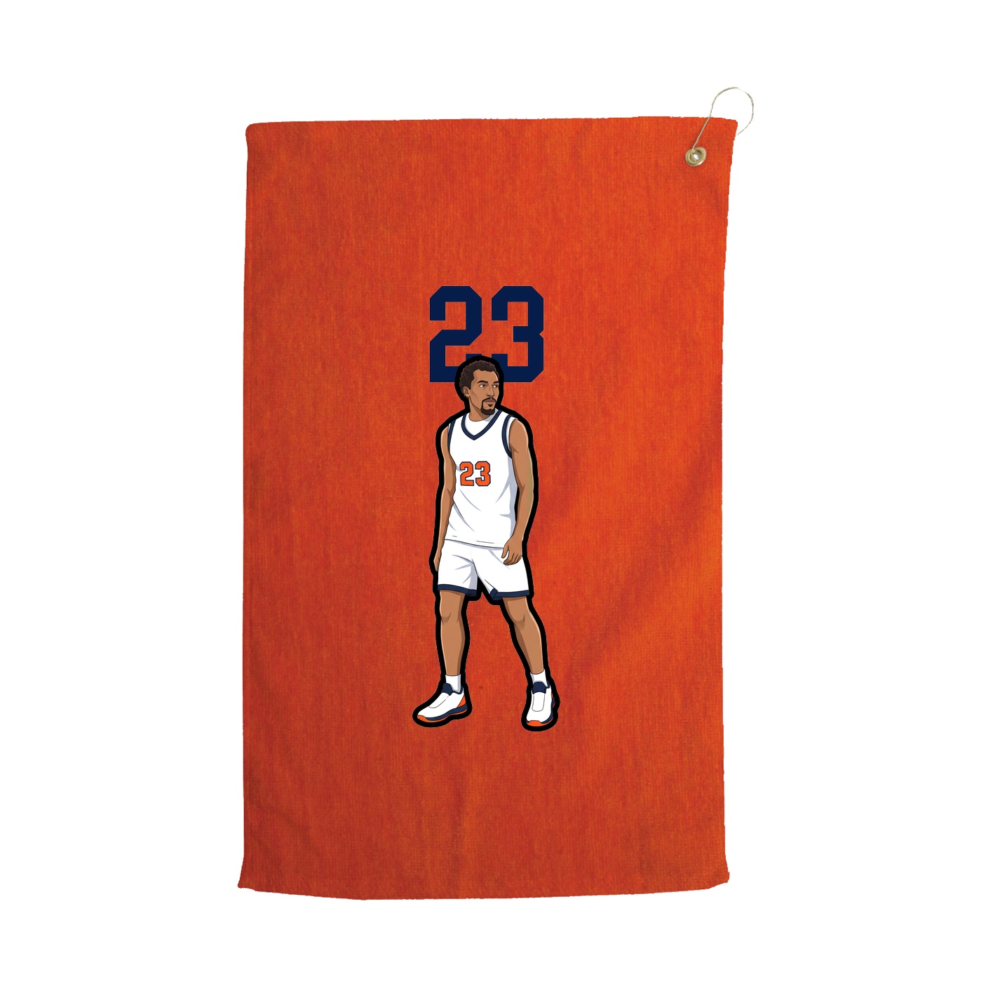 Golf Towel — Number Top in Orange