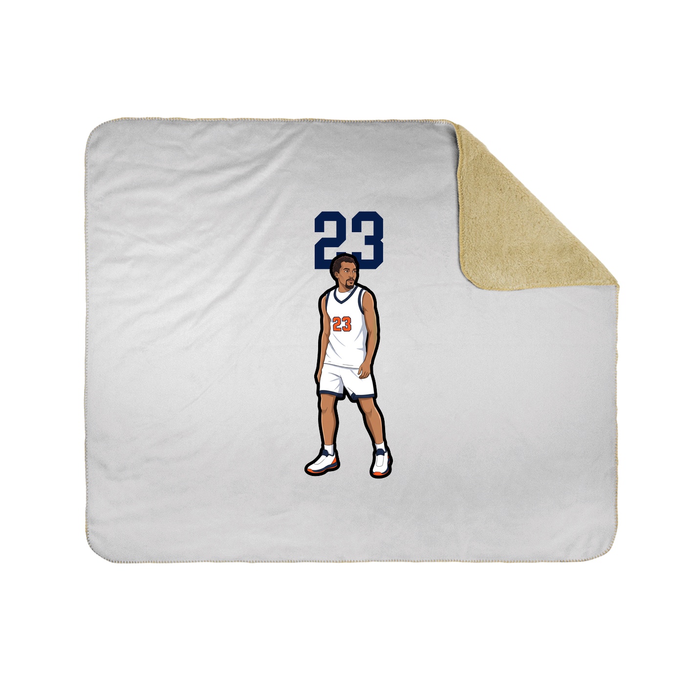 Throw Blanket — Number Top in White