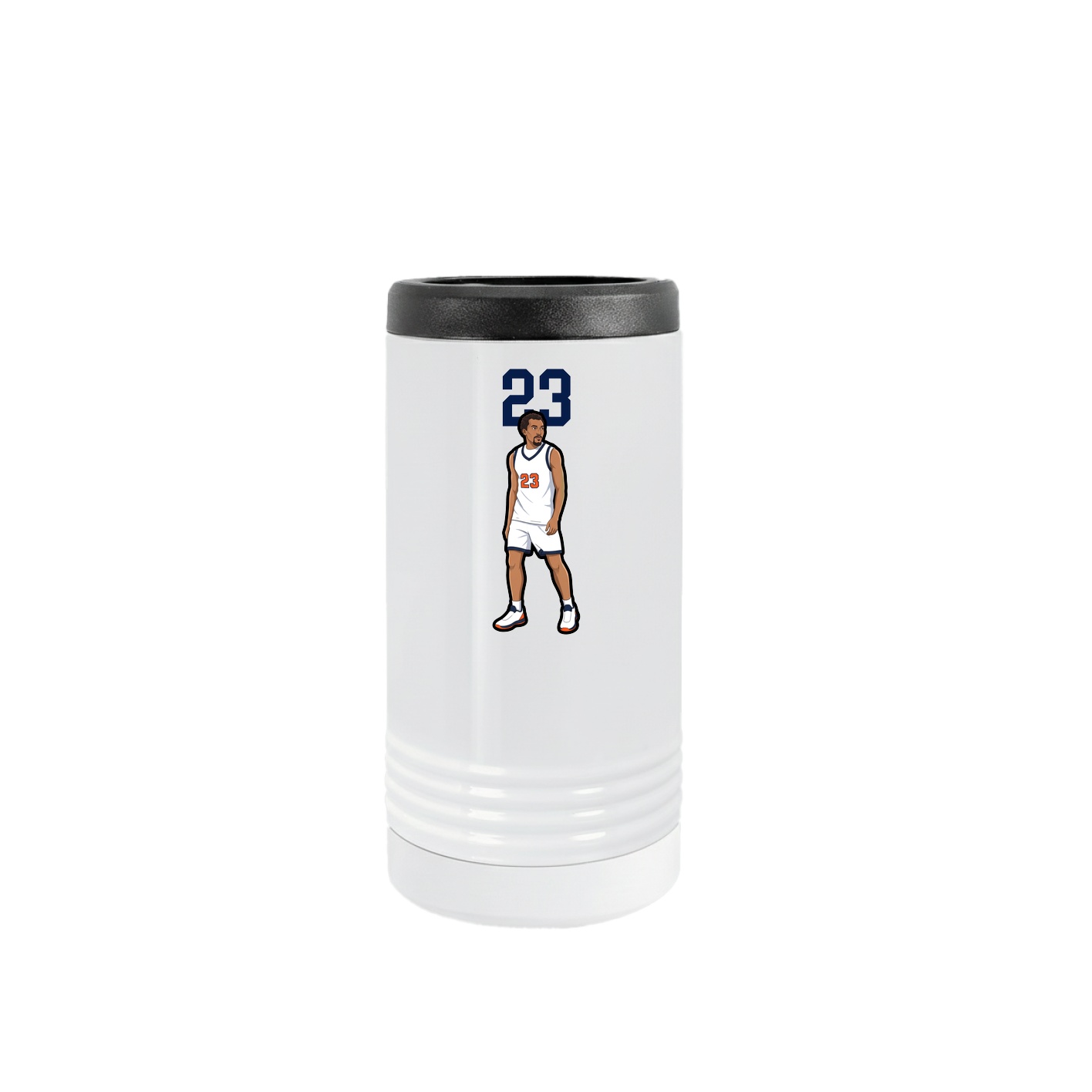 Slim Beverage Holder — Number Top in White