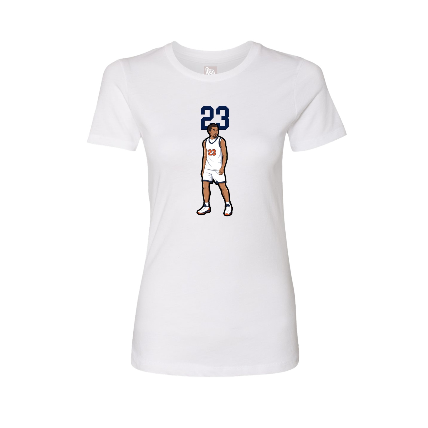 Womens Tee — Number Top in White