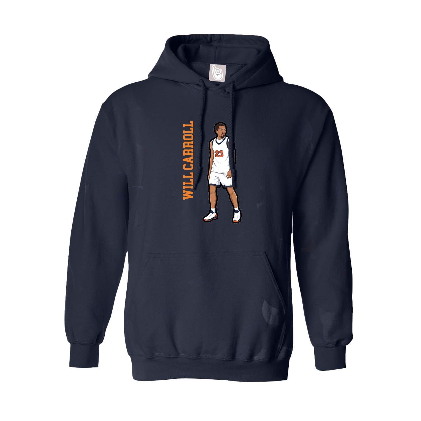Youth Hoodie — Name Vertical in Navy