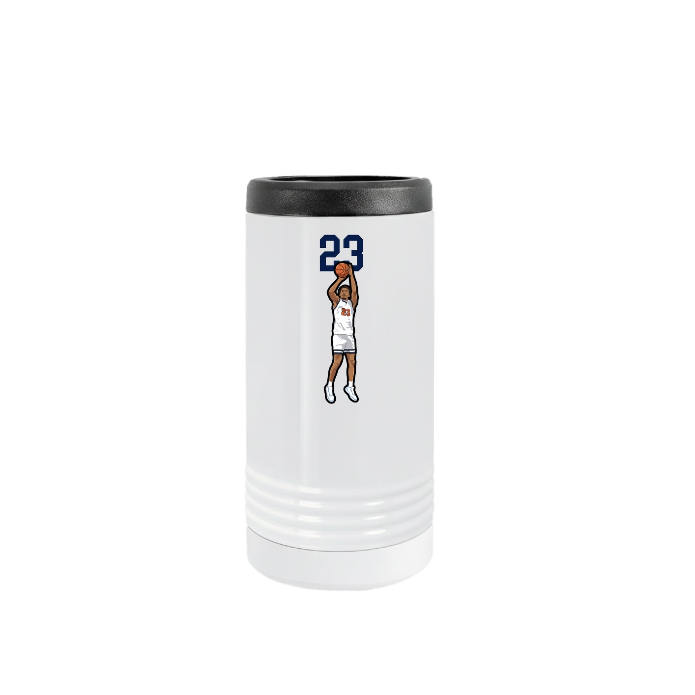 Slim Beverage Holder — Number Top in White