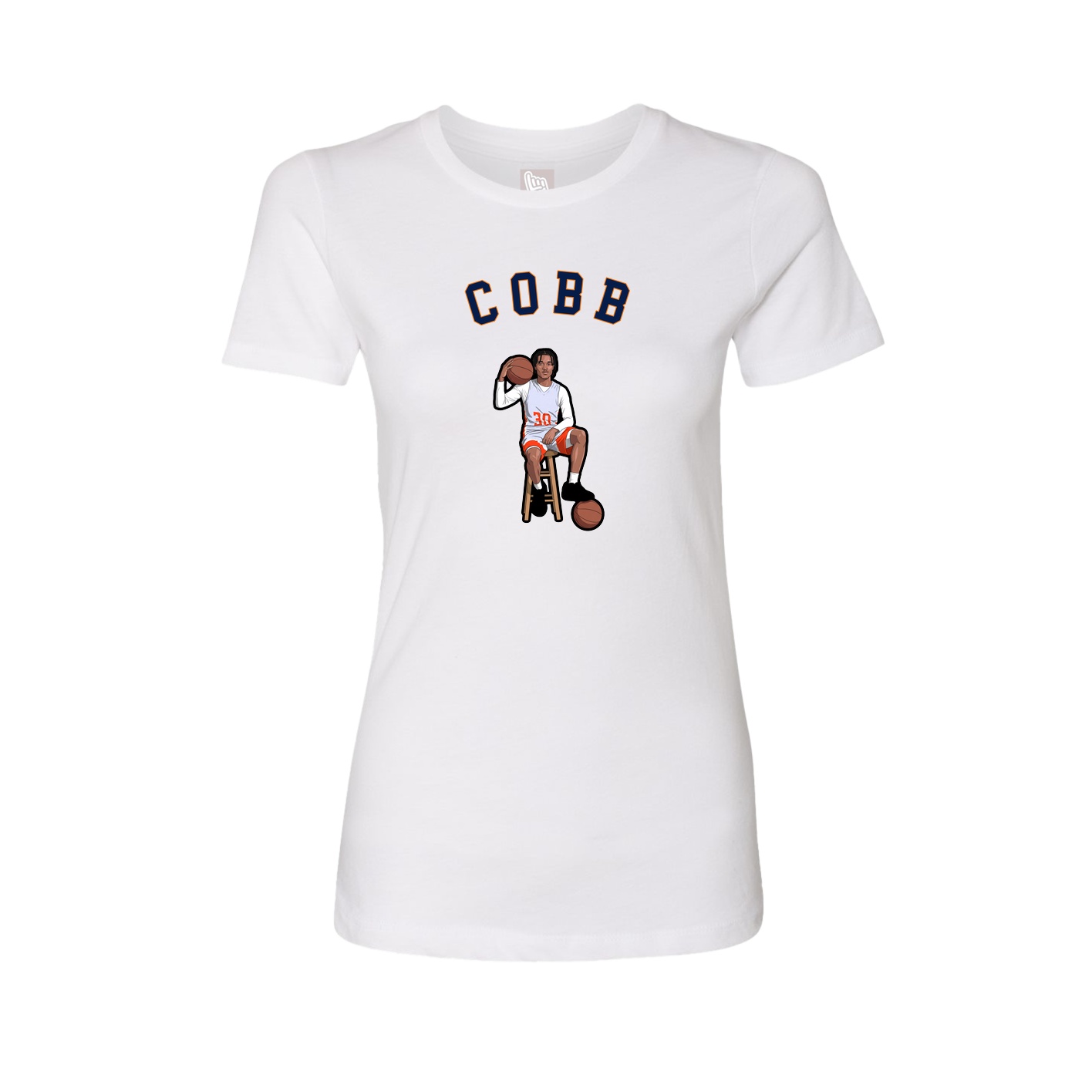 Fitted Women's Tee — Shirsey Arch in White