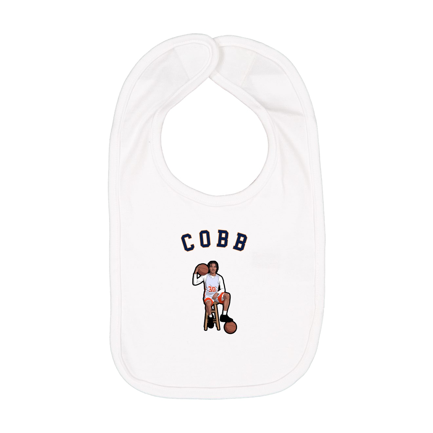 Infant Bib — Shirsey Arch in White