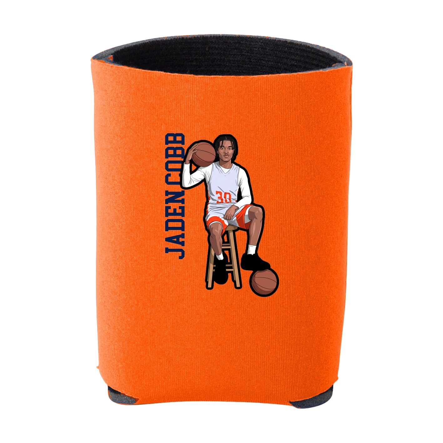 Can Holder — Name Vertical in Orange