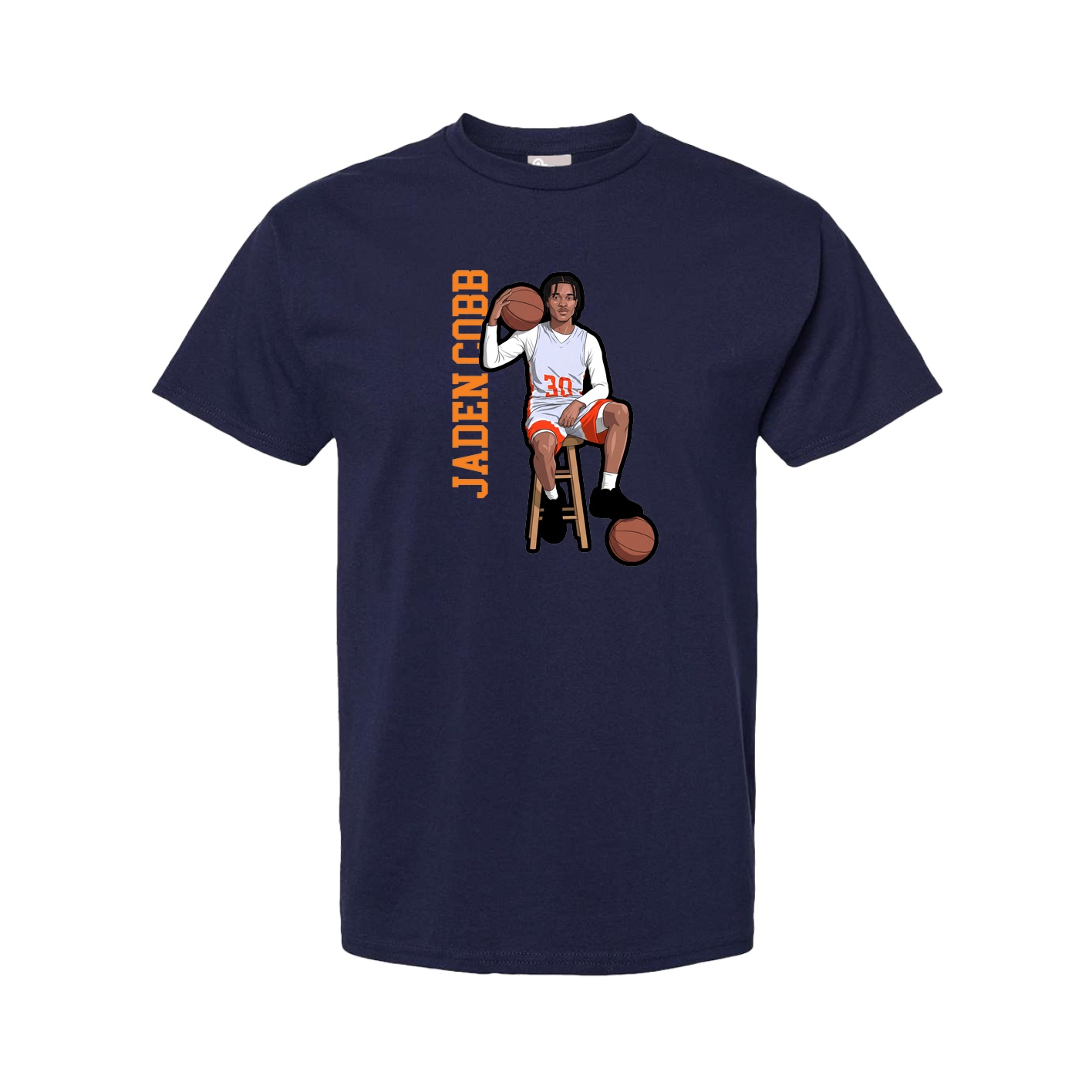 Tee — Name Vertical in Navy
