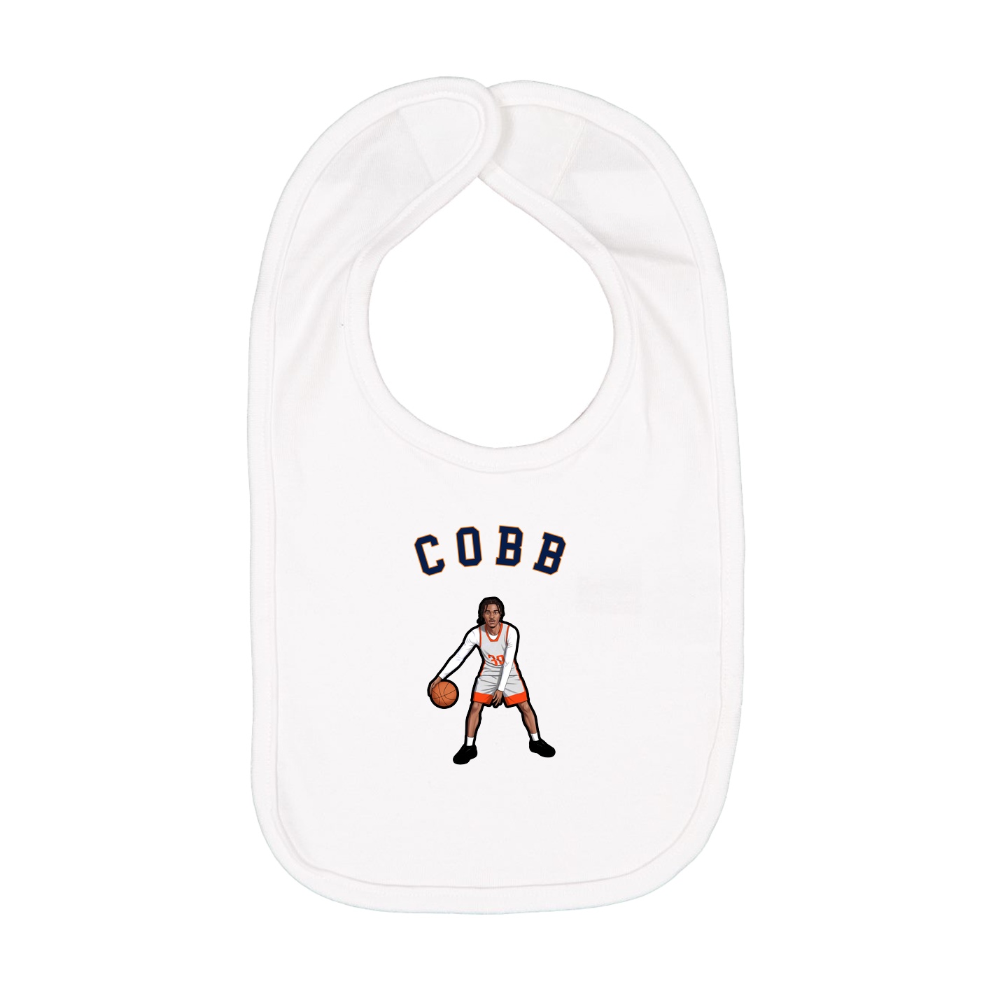 Infant Bib — Shirsey Arch in White