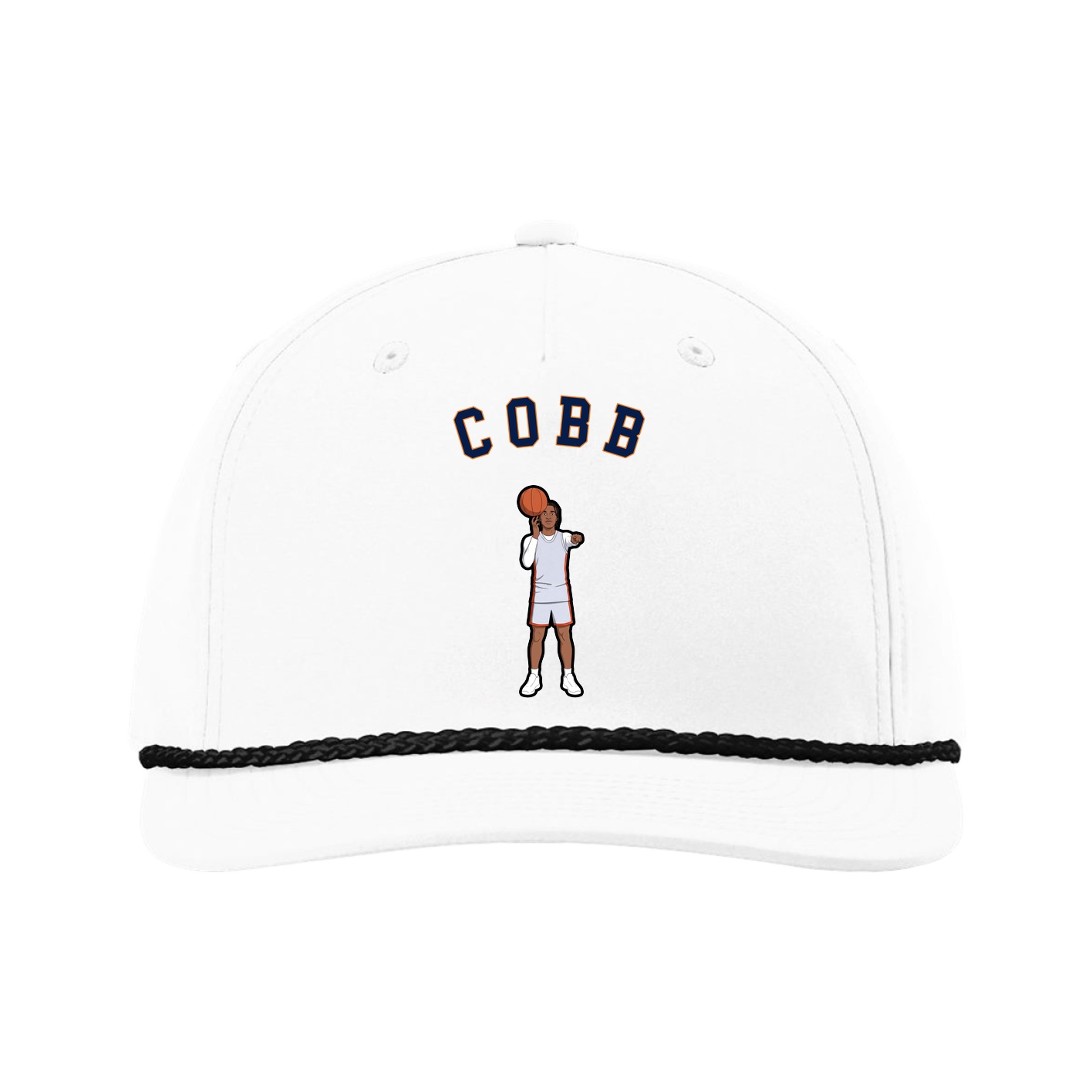 Five-Panel Classic Rope Cap — Shirsey Arch in White