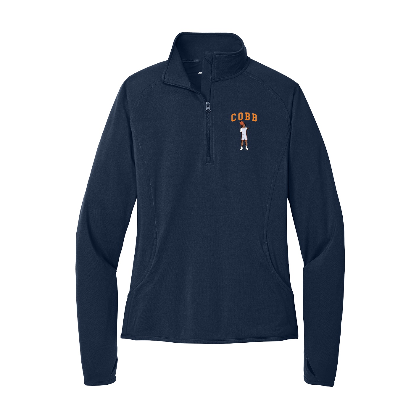 Women's Q-Zip Pullover — Shirsey in Navy
