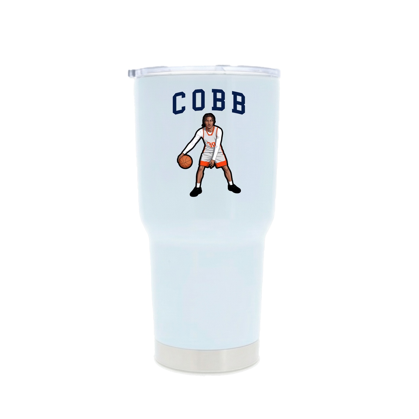 30oz Stainless Steel Tumbler — Shirsey in White