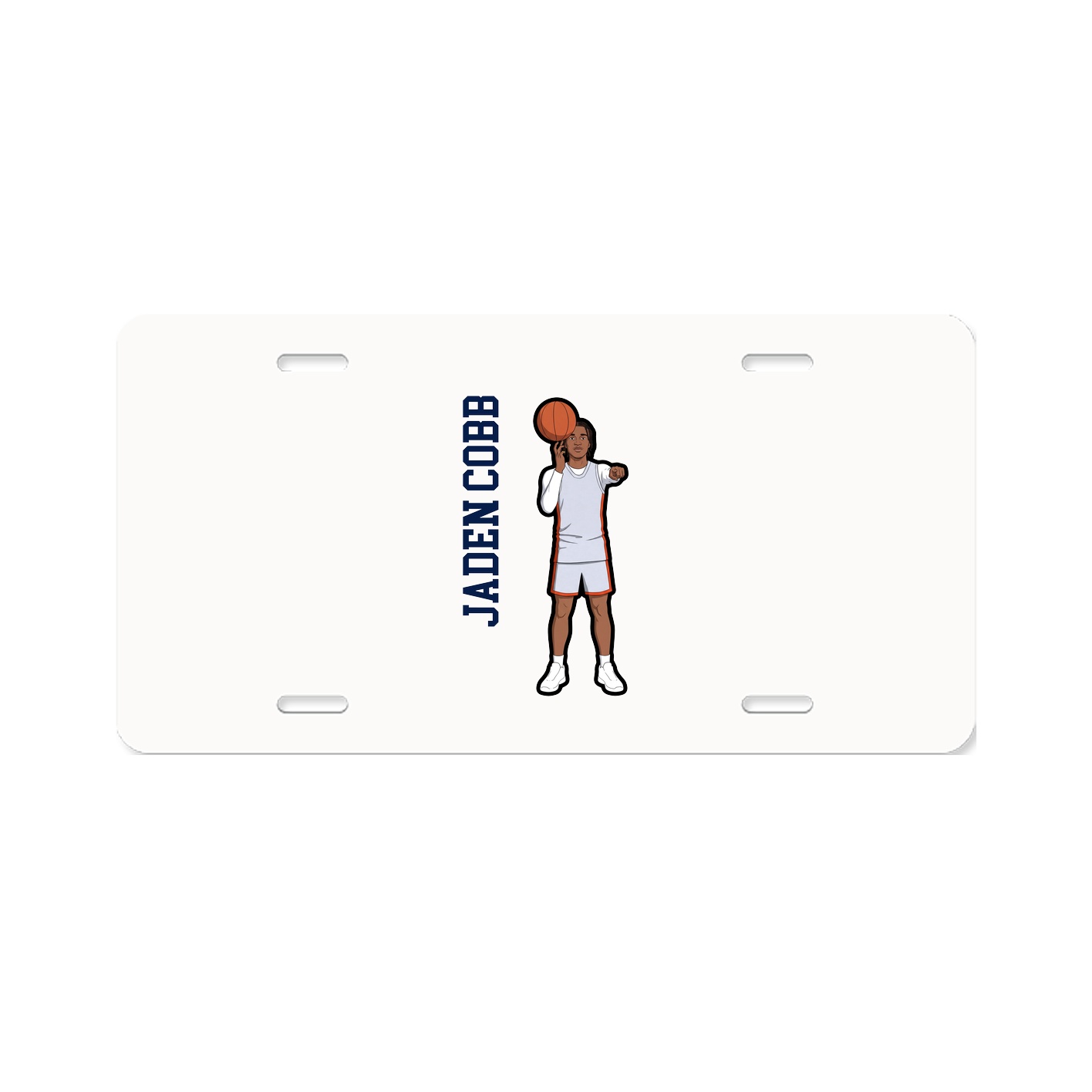 License Plate — Name Vertical in Classic
