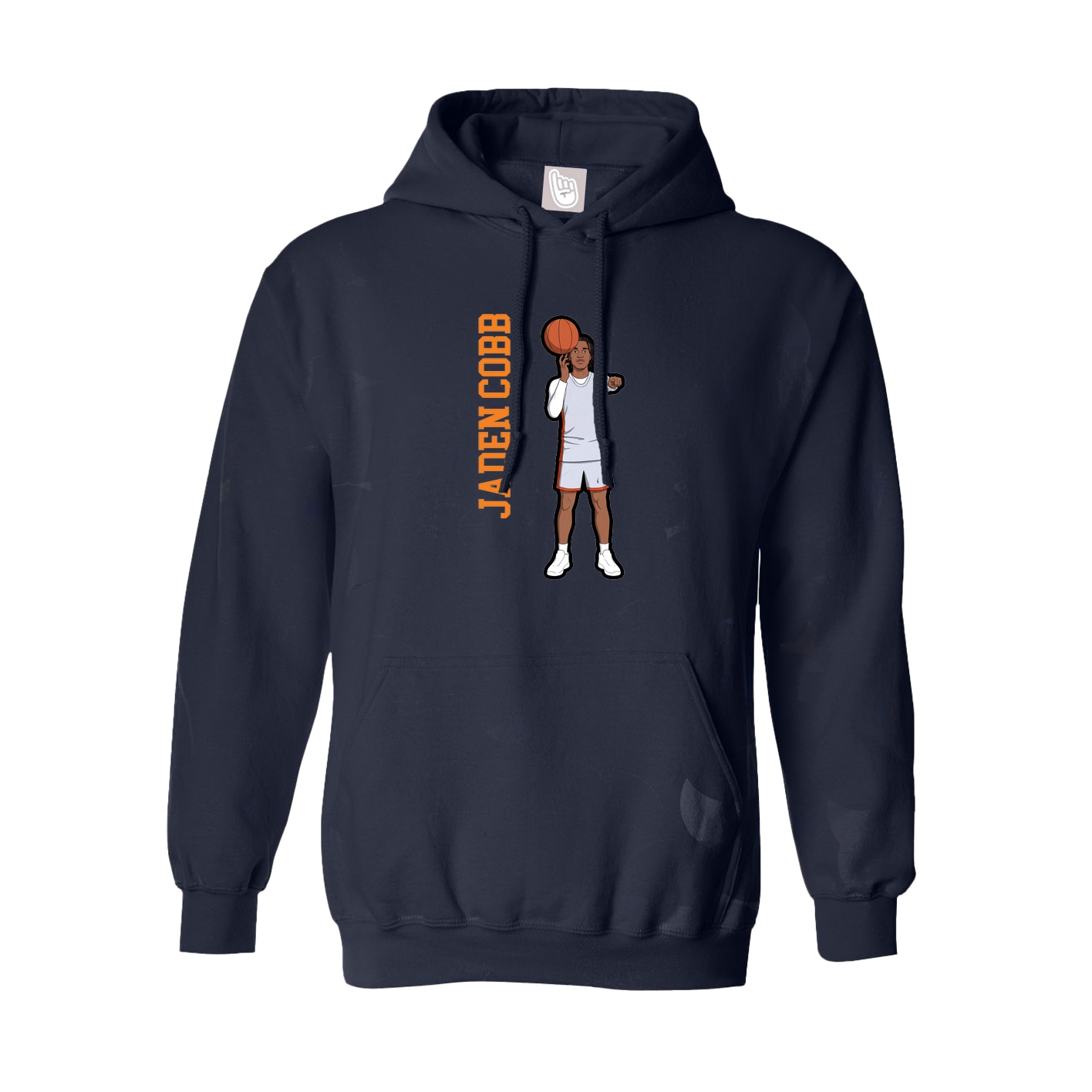 Youth Hoodie — Name Vertical in Navy