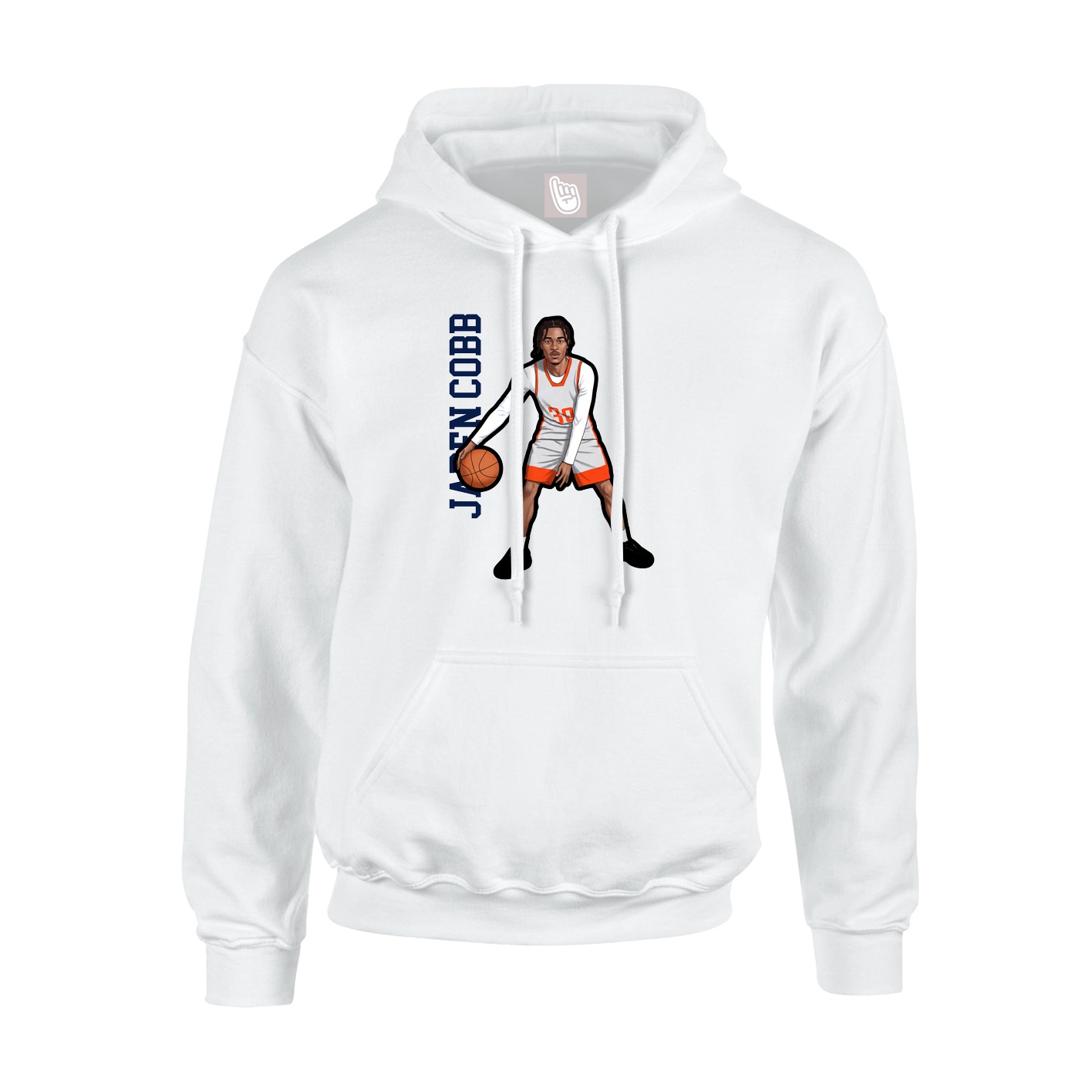 Hoodie — Name Vertical in White