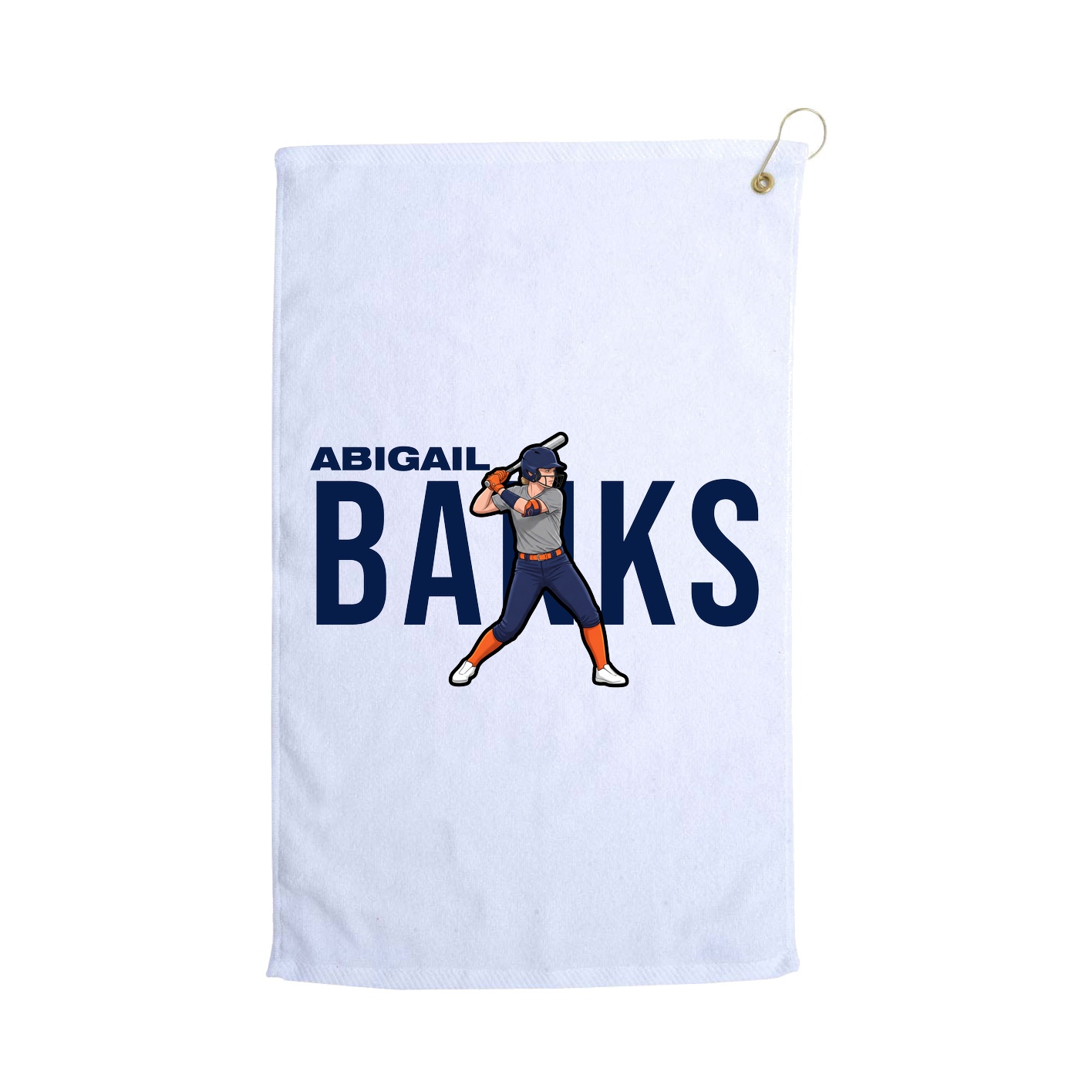 Golf Towel — Player Name in White