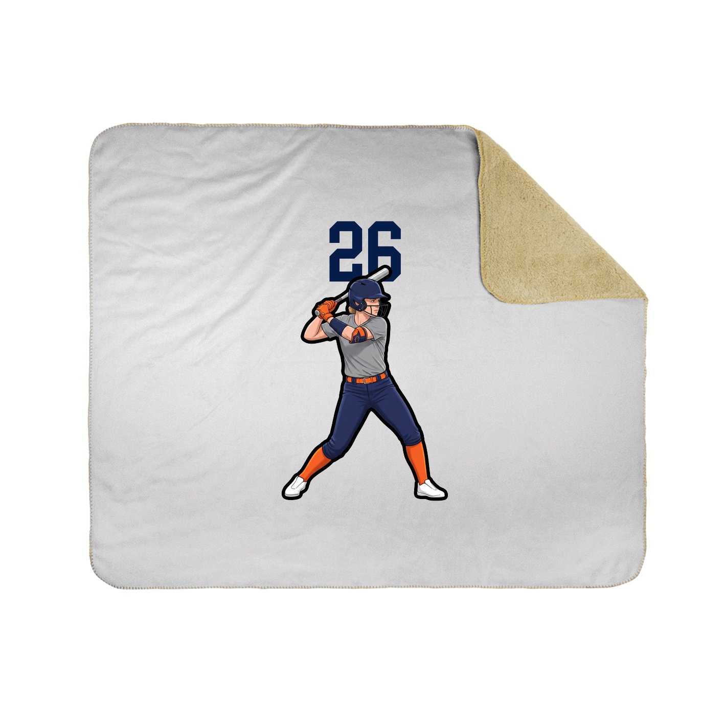 Throw Blanket — Number Top in White