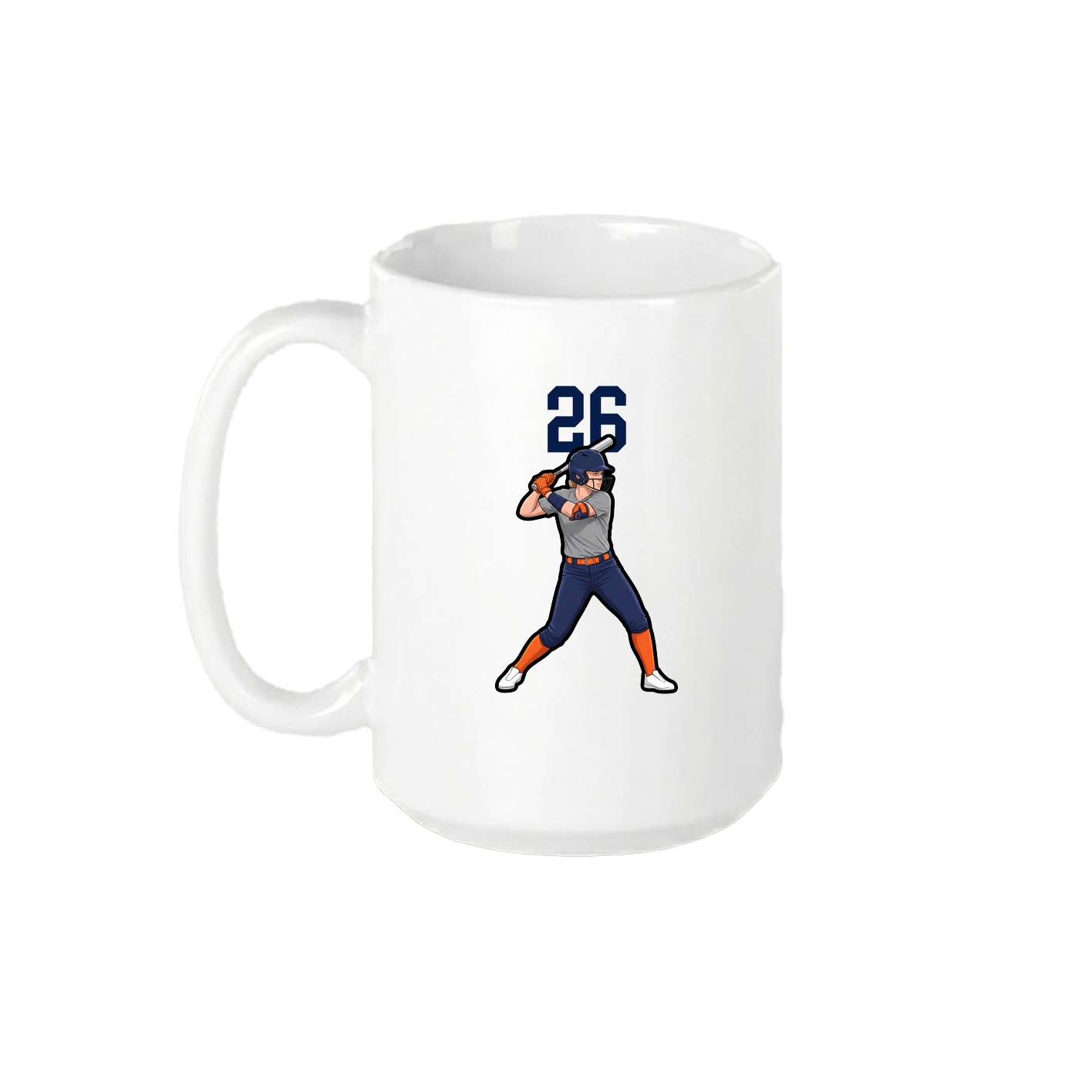 15oz Coffee Mug — Number Top in White