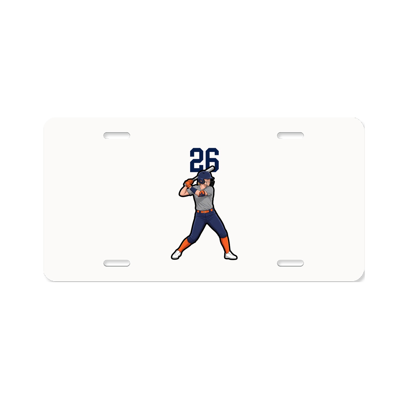 License Plate — Number Top in Classic