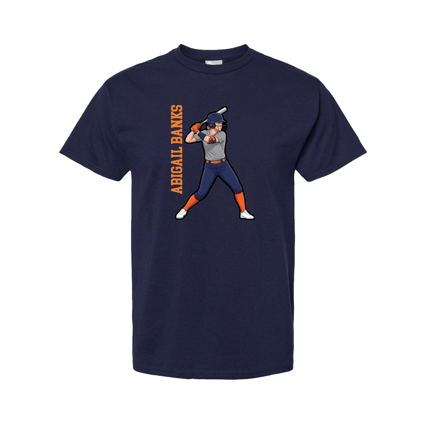 Tee — Name Vertical in Navy