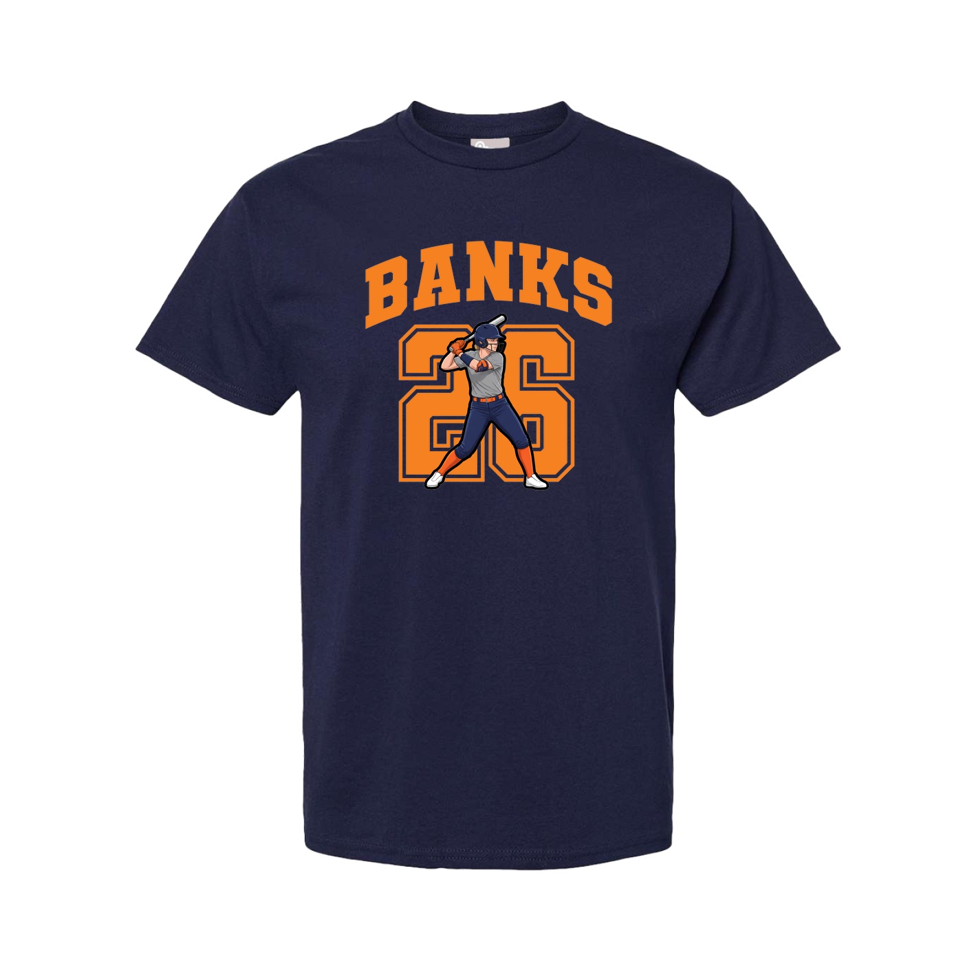 Youth Tee — Number in Navy