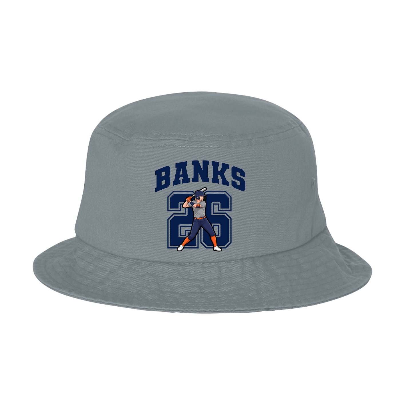 Bucket Cap — Number in Grey