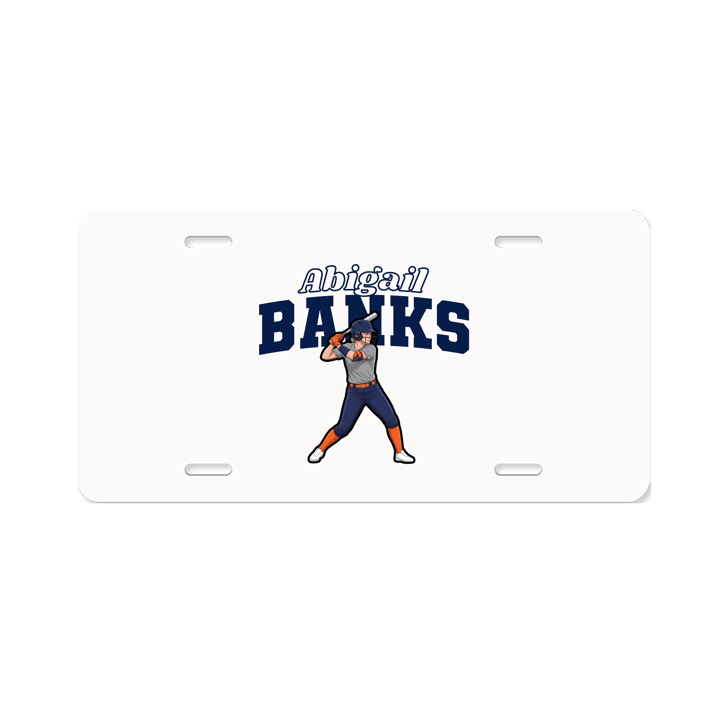 License Plate — Name Arch in Classic