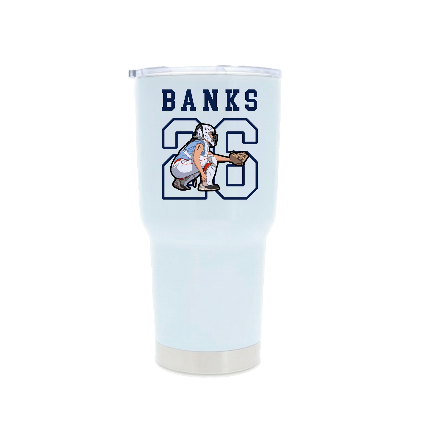 30oz Stainless Steel Tumbler — Shirsey in White