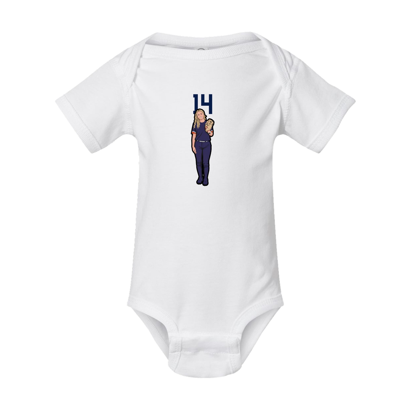 Baby Onesie — Number Top in White
