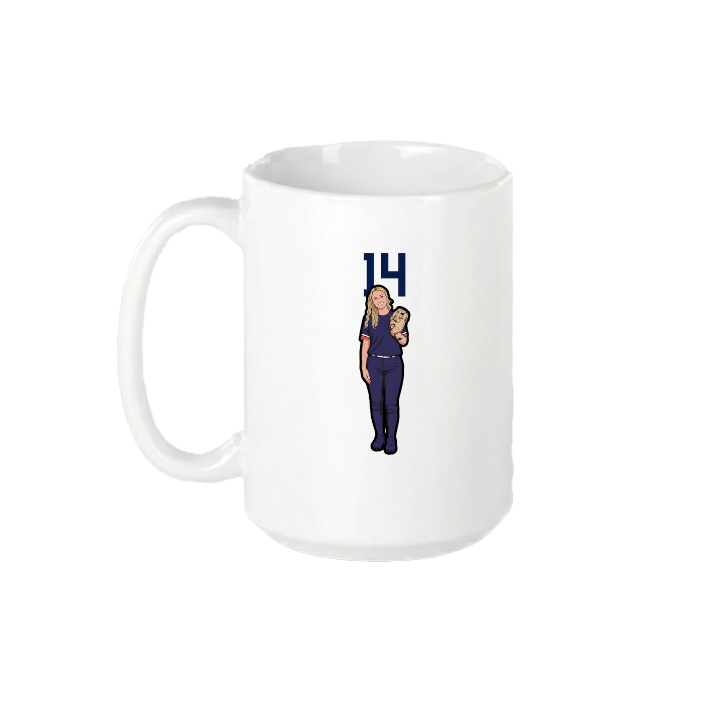 15oz Coffee Mug — Number Top in White