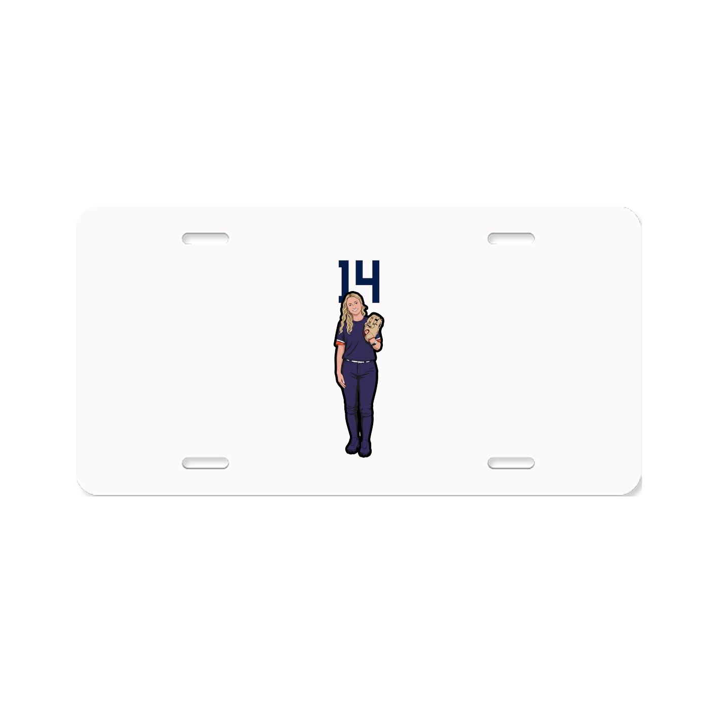 License Plate — Number Top in Classic