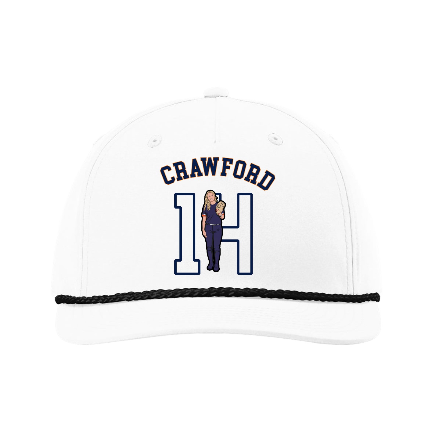 Five-Panel Classic Rope Cap — Shirsey Arch in White