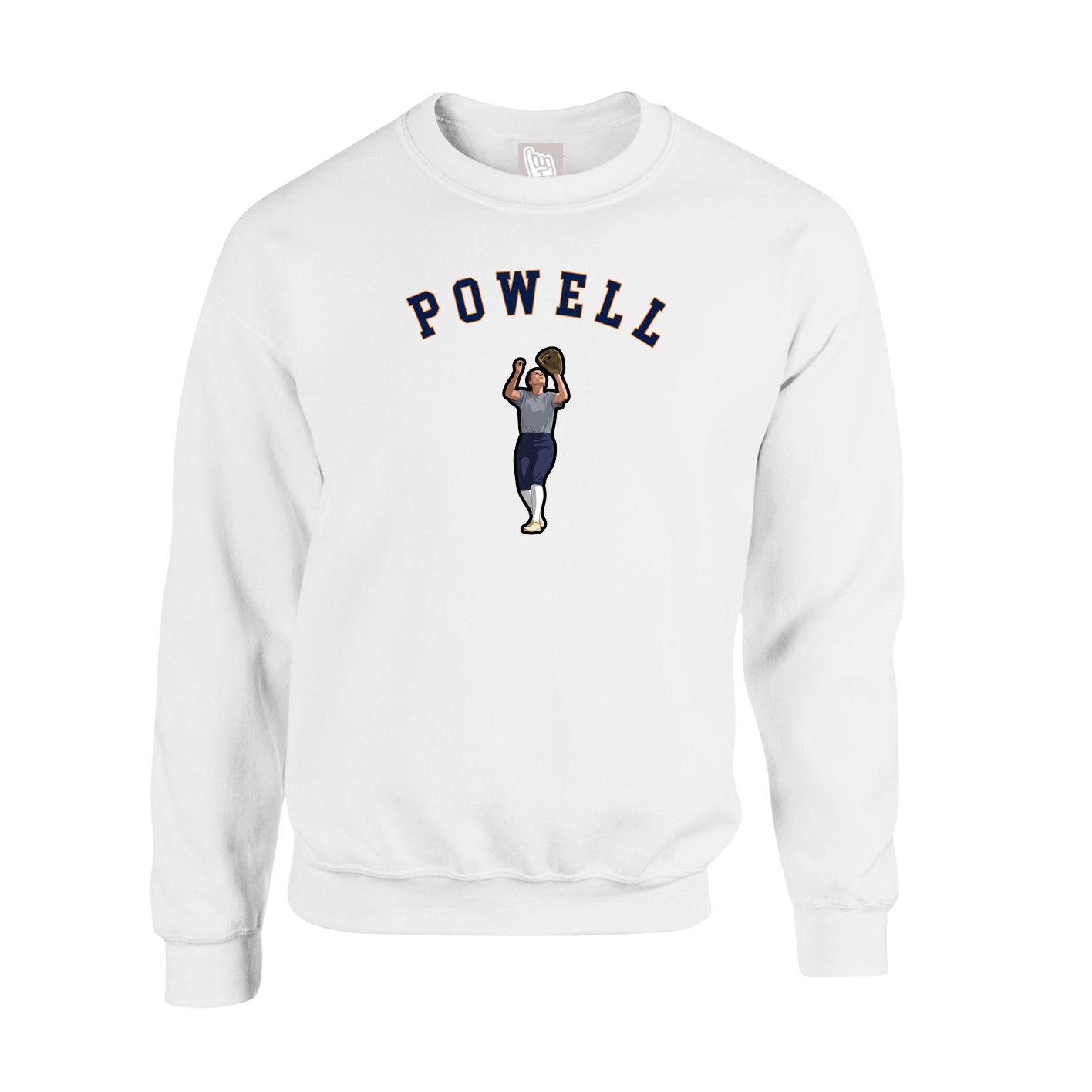 Fleece Crew — Shirsey Arch in White