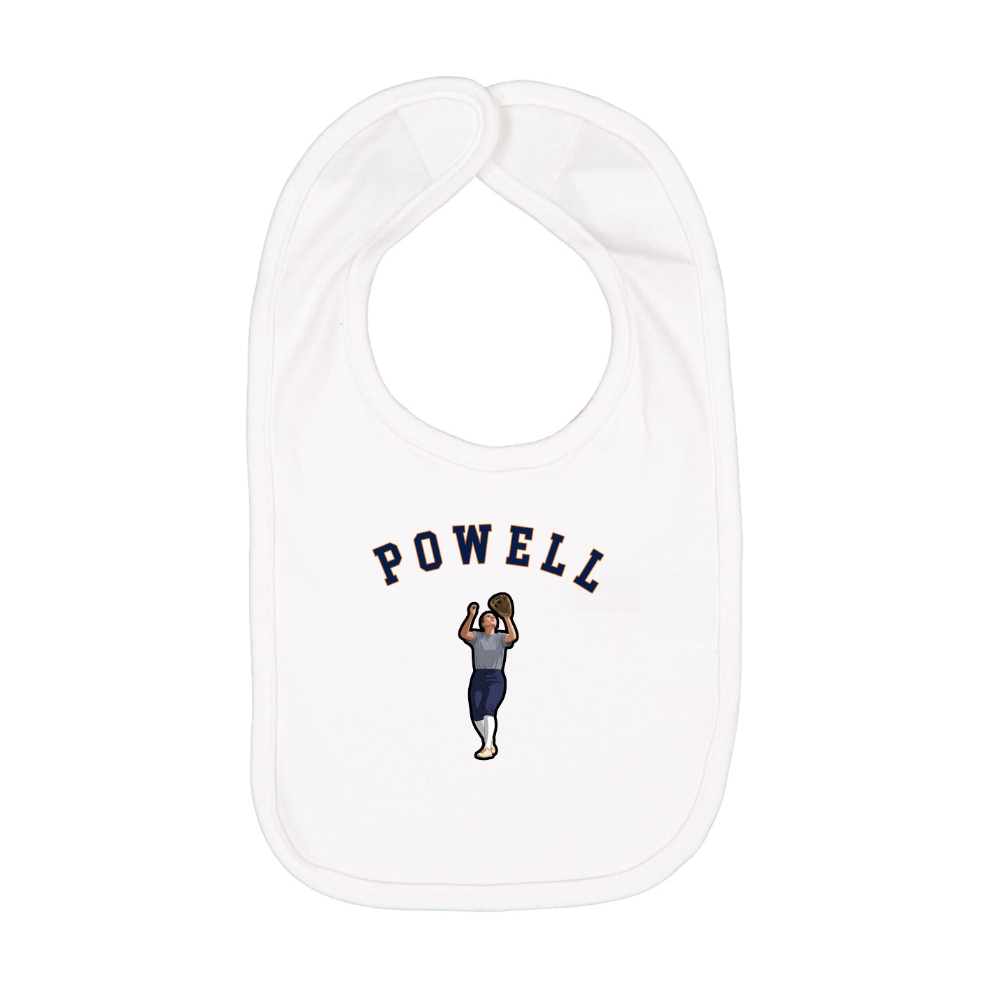 Infant Bib — Shirsey Arch in White