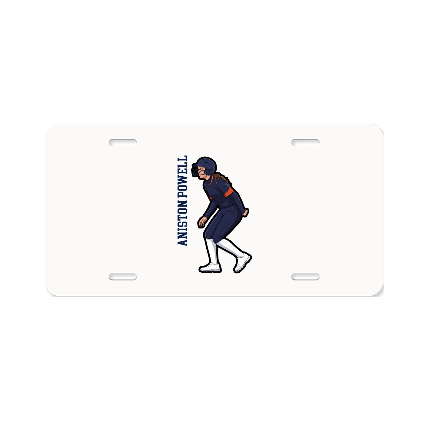 License Plate — Name Vertical in Classic