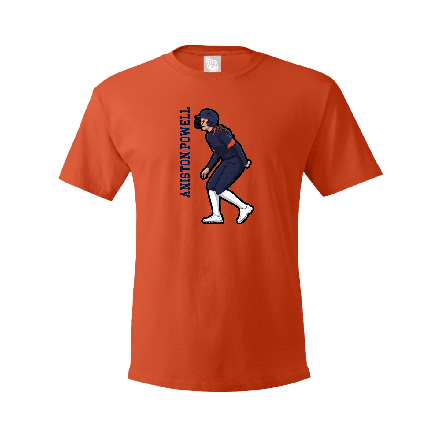 Youth Tee — Name Vertical in Orange