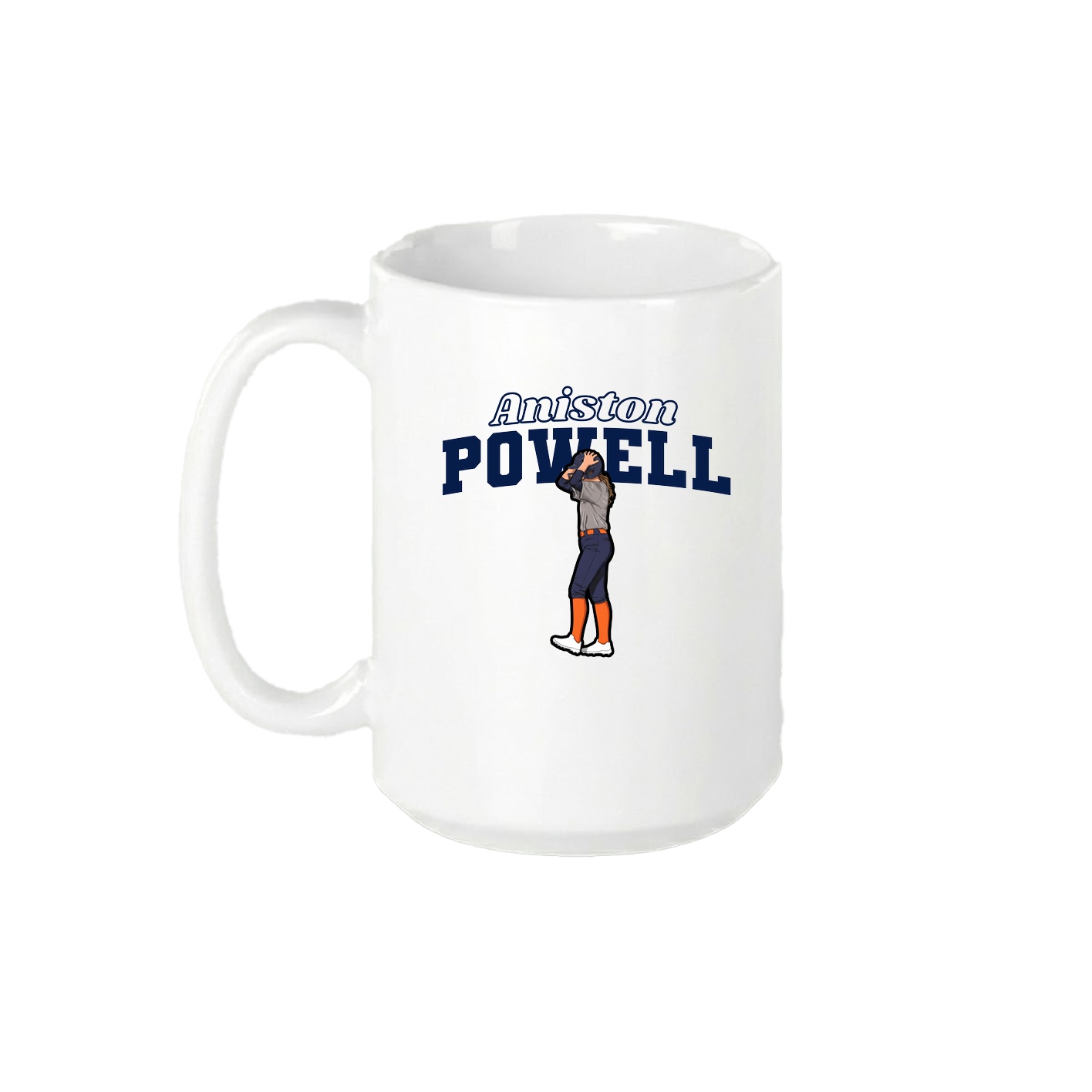 15oz Coffee Mug — Name Arch in White