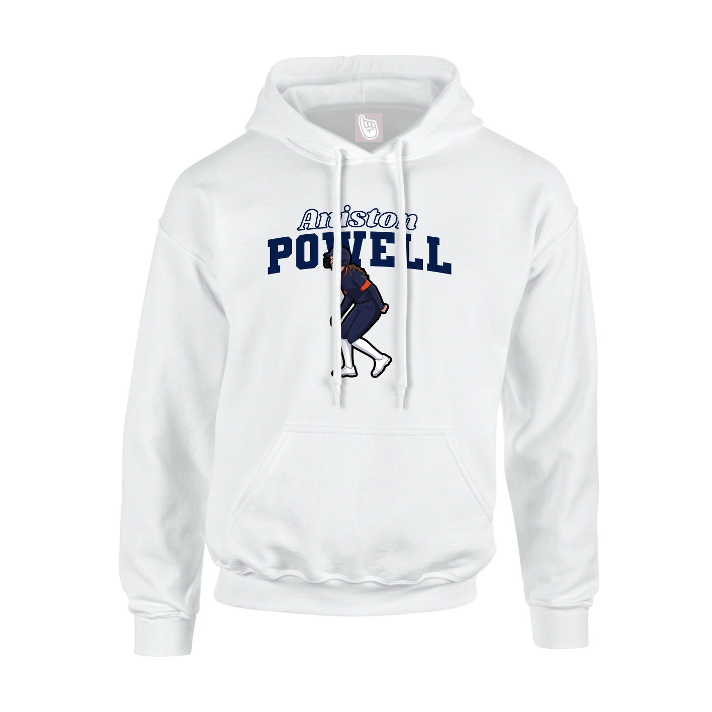 Hoodie — Name Arch in White