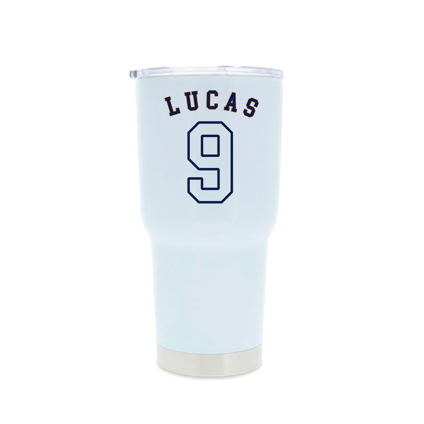 30oz Stainless Steel Tumbler — Shirsey Arch in White