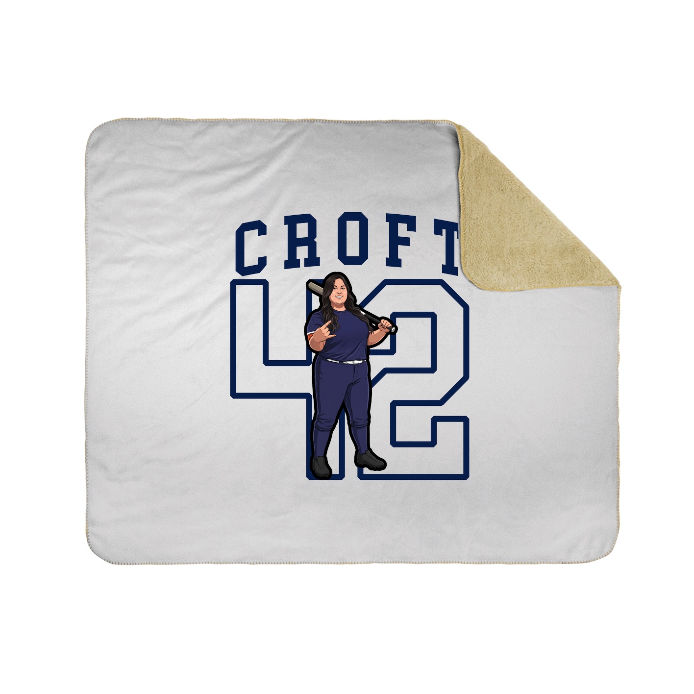 Throw Blanket — Shirsey in White