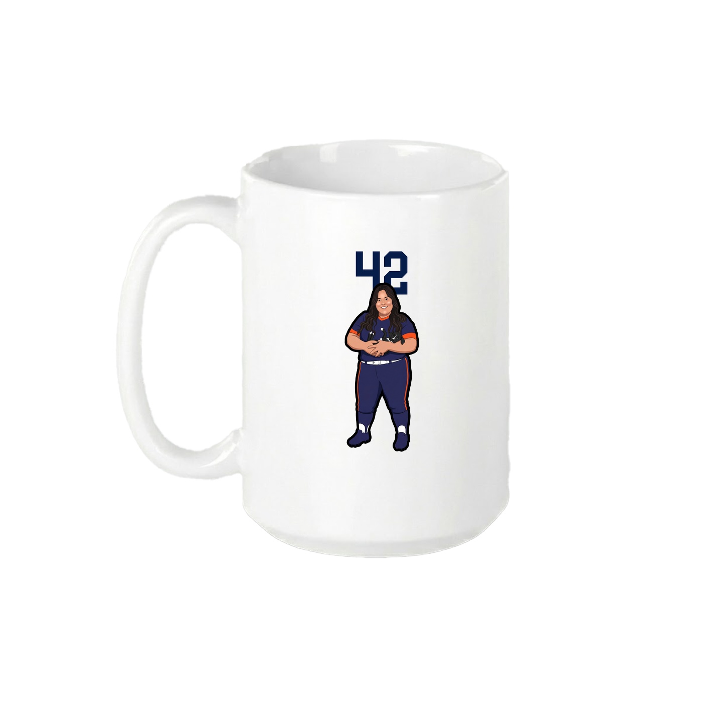 15oz Coffee Mug — Number Top in White