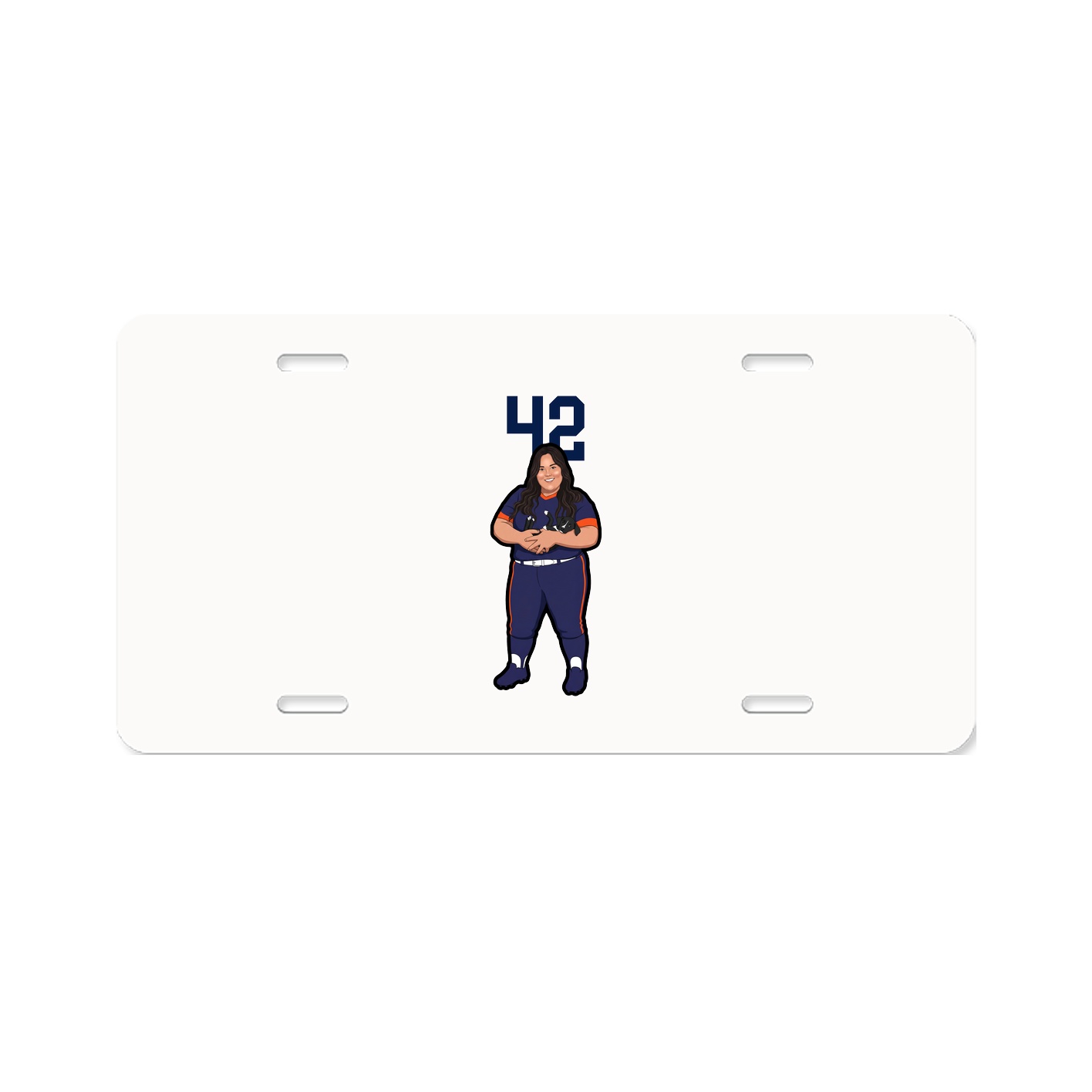 License Plate — Number Top in Classic