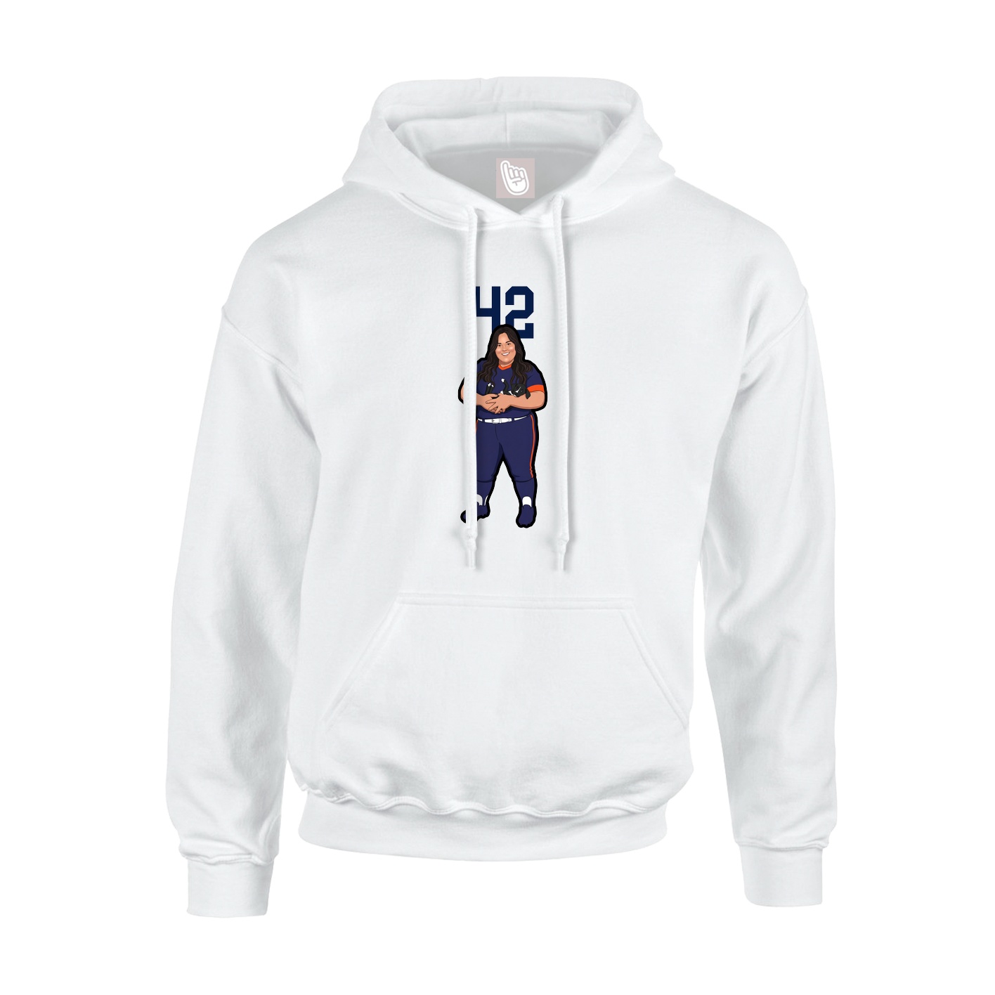 Hoodie — Number Top in White