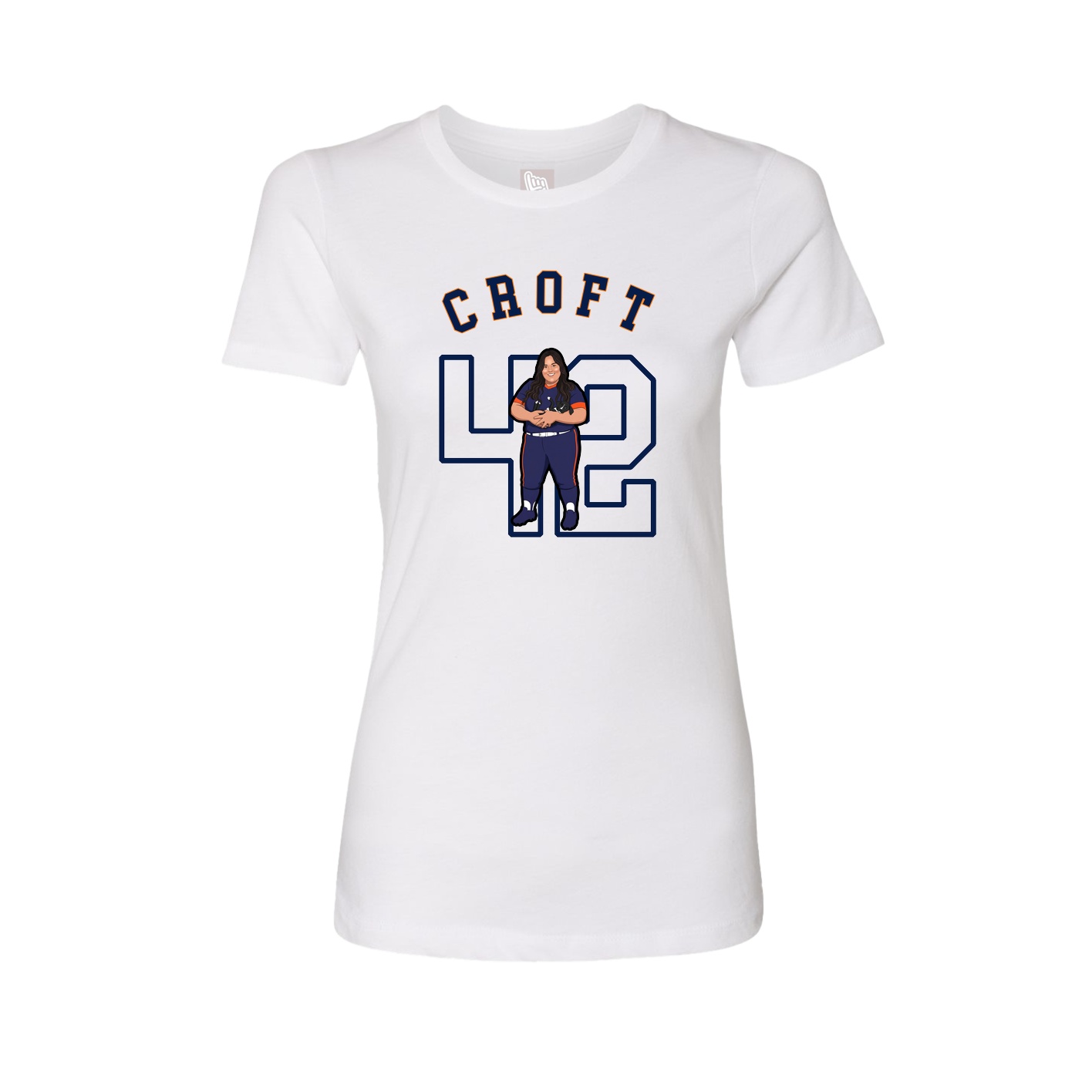 Fitted Women's Tee — Shirsey Arch in White