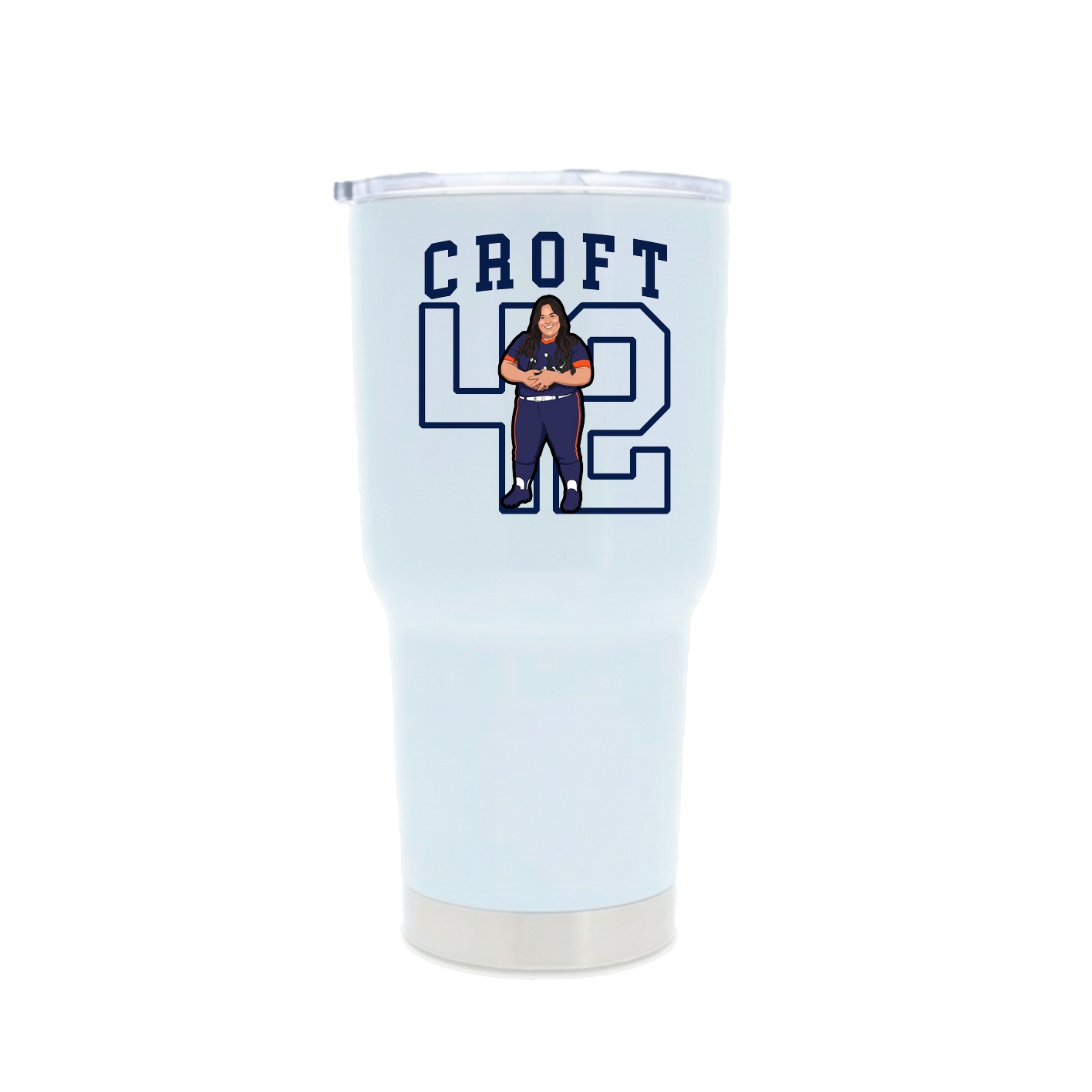 30oz Stainless Steel Tumbler — Shirsey in White