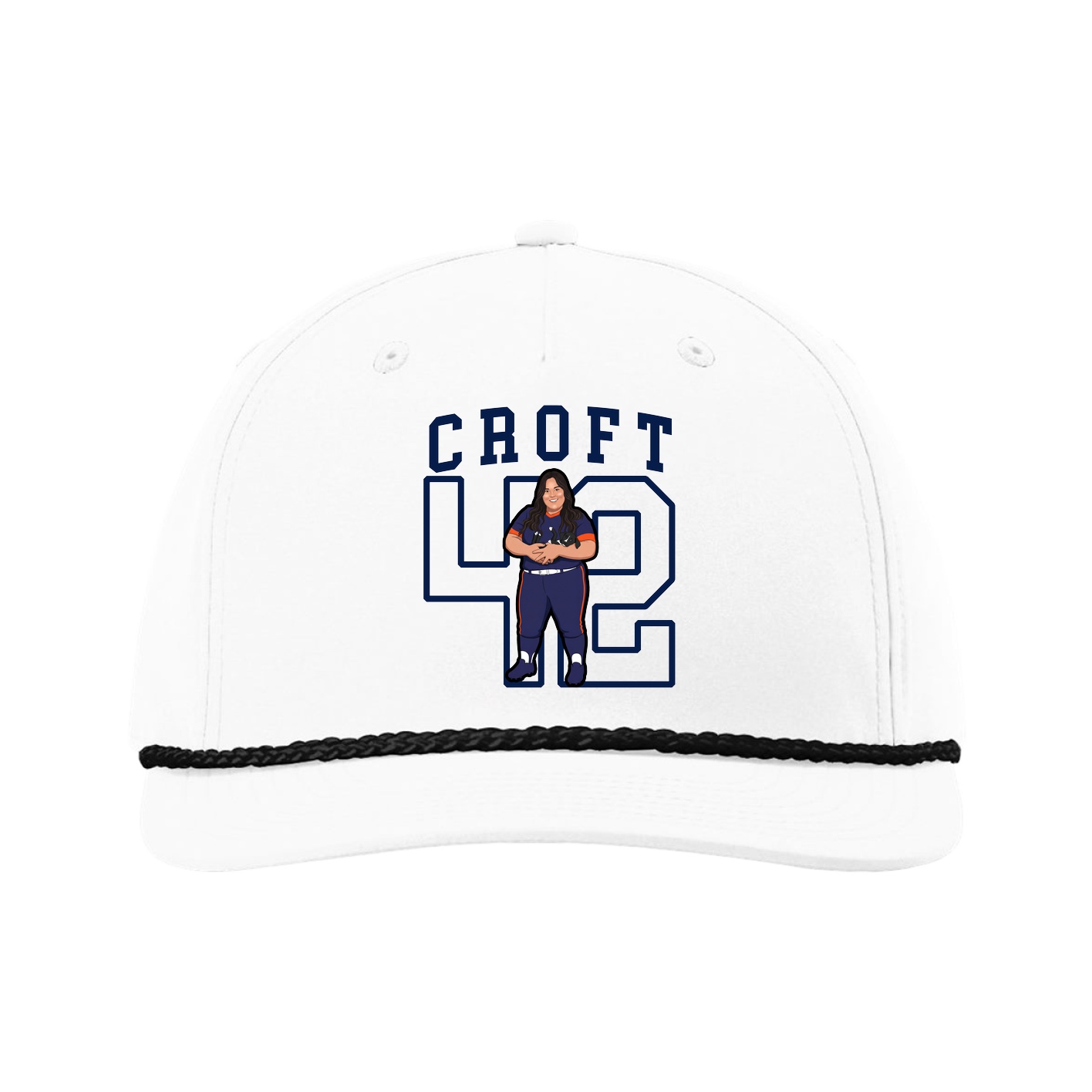 Five-Panel Classic Rope Cap — Shirsey in White