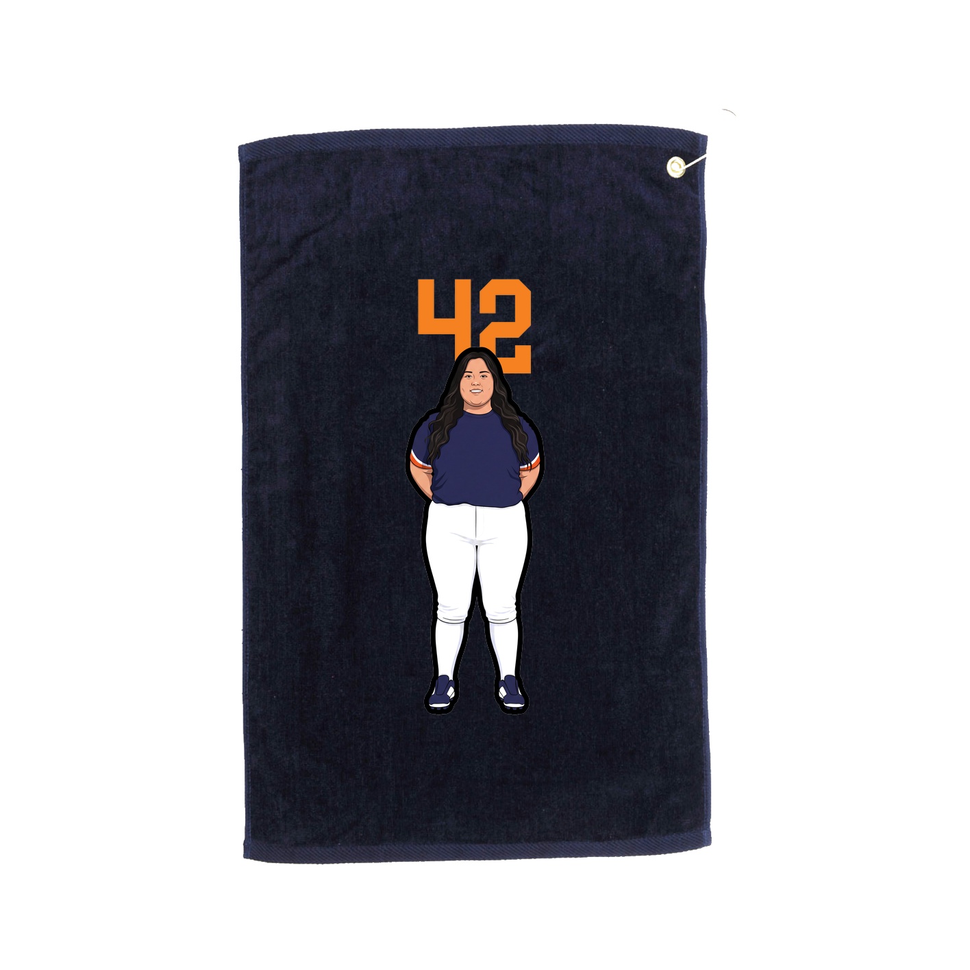 Golf Towel — Number Top in Navy